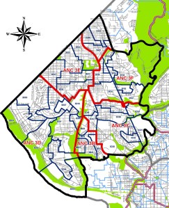 Ward 3 ANC and SMD Map, 2013