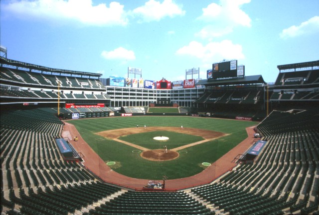 Because the playing field is 22 feet below street level, fans are treated to a glimpse of the action immediately as they walk in. 