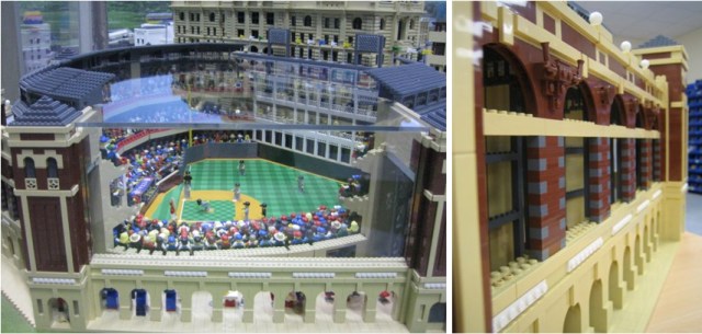 The LegoLand Discovery Centre in Dallas, TX recreated Texas Rangers Ballpark in Arlington completely out of Legos to celebrate their grand opening in 2011. 