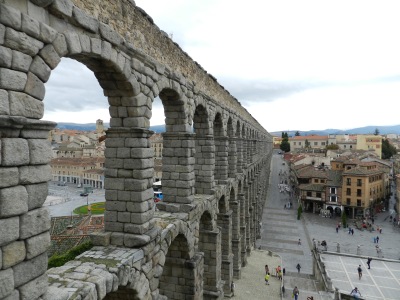 The Roman aqueduct at Segovia 