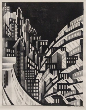 Louis Lozowick New York Lithograph, 1923 Credit line: Image courtesy of Mary Ryan Gallery, New York