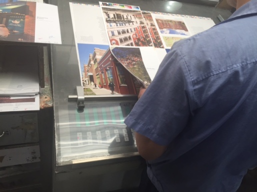 A quality control check is conducted after a test run of printing for the third DMSAS monograph